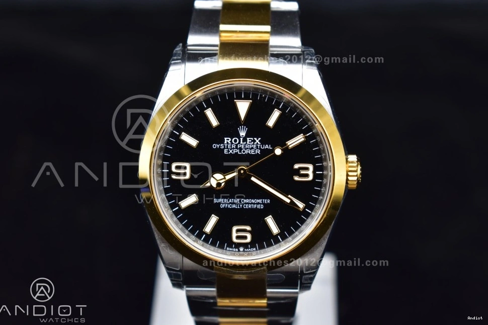 124273 36mm VSF Dial Steel Edition DD3230 on Explorer 1:1 Best Black SS Bracelet 904L YG 0422